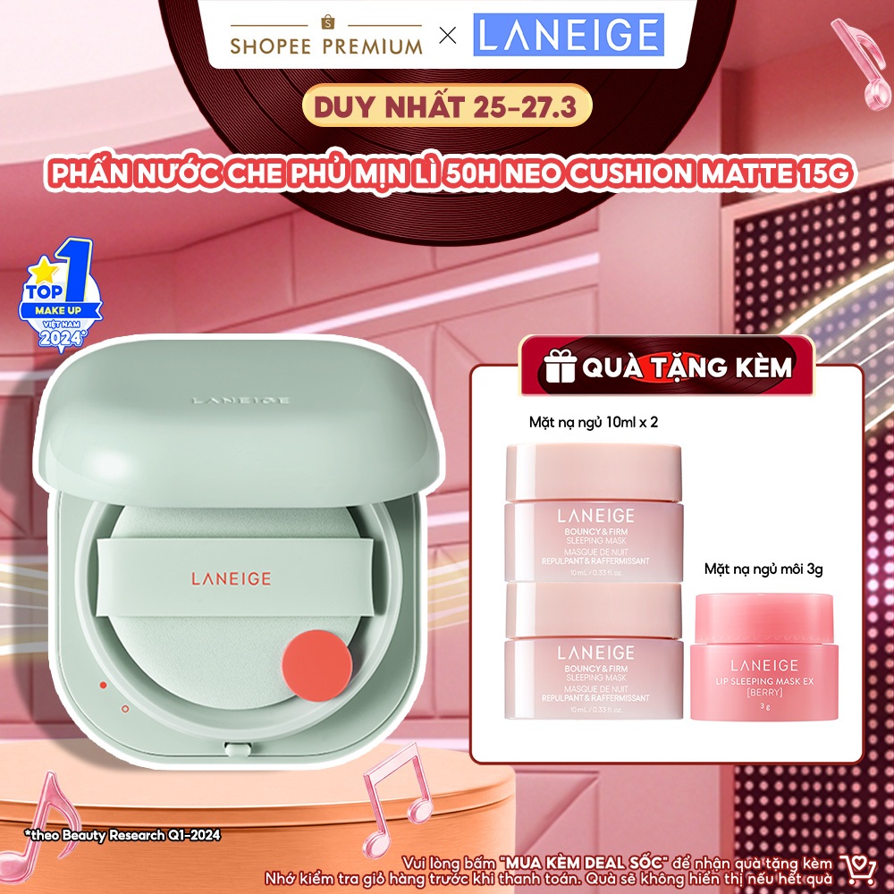 Phấn nước che phủ khuyết điểm Laneige Neo Cushion Matte SPF 46 PA++