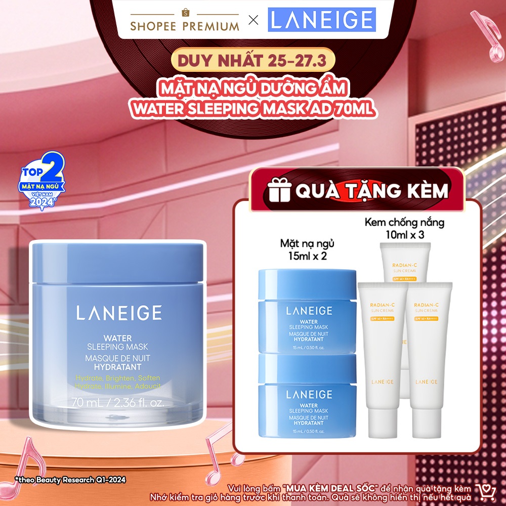 [Phiên Bản Cải Tiến] Mặt Nạ Ngủ Laneige Water Sleeping Mask AD 70ml Dưỡng Ẩm Bảo Vệ Da