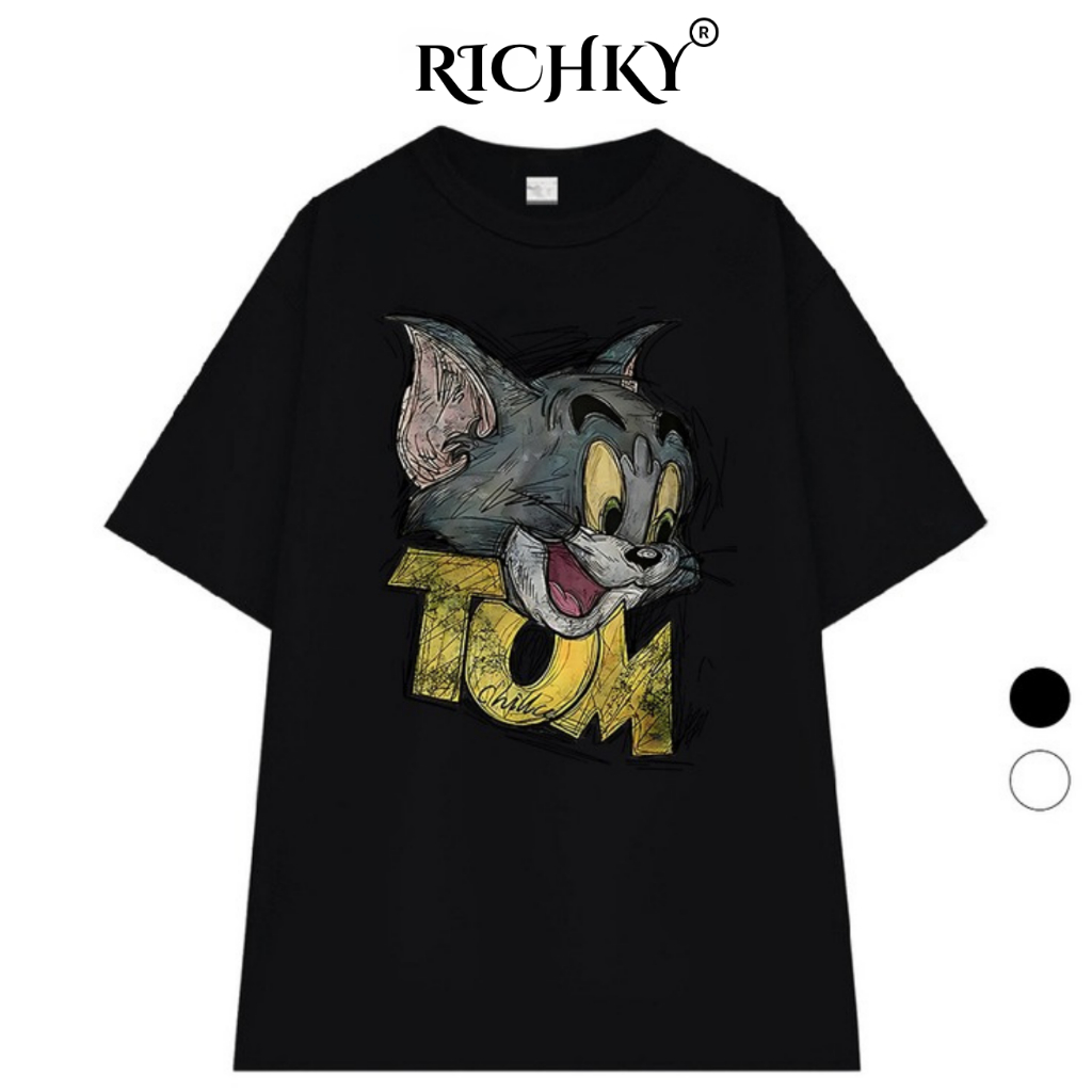 Áo Thun Richky Luxury Premium Tee  Tom And Jerry Graphic Vintage Streetwear Unisex