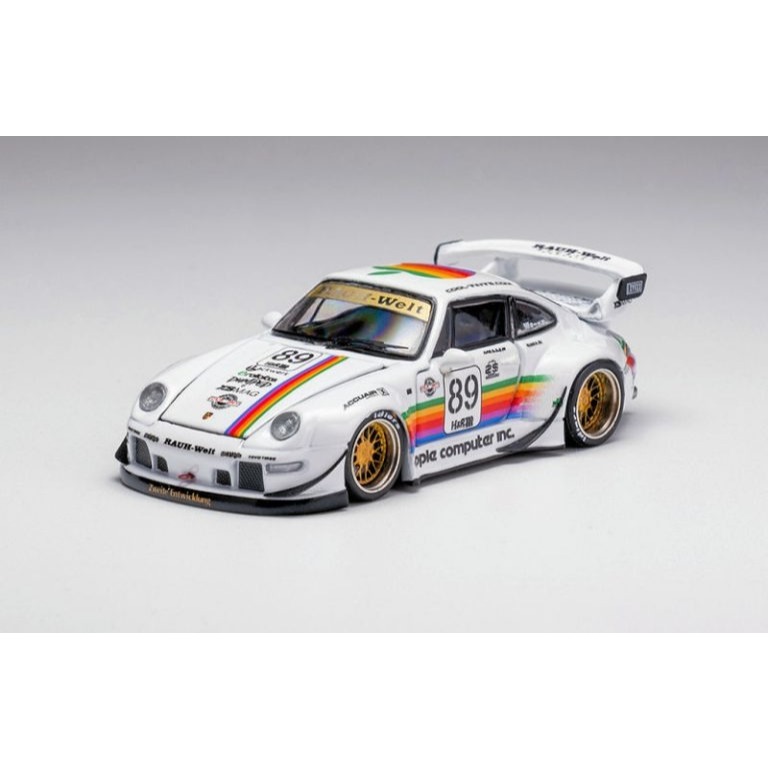 Mô hình xe Porsche white Apple RWB 964 #89 full open limited edition 999pcs tỉ lệ 1:64 PGM model PGM