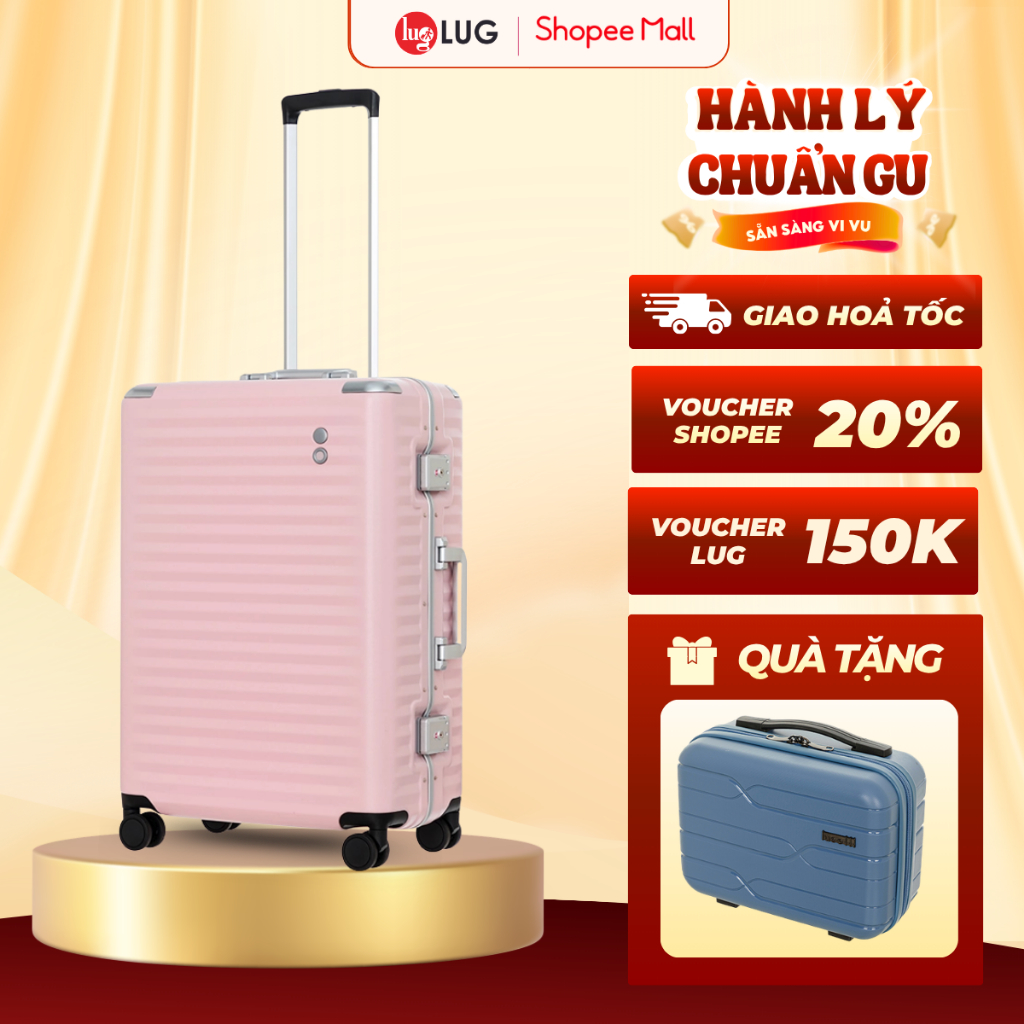 Vali Kéo LUG Echolac PC183E Size 20/24/28 - Nhựa PC cao cấp hạn chế bể vỡ, trầy xước, khoá TSA an ni