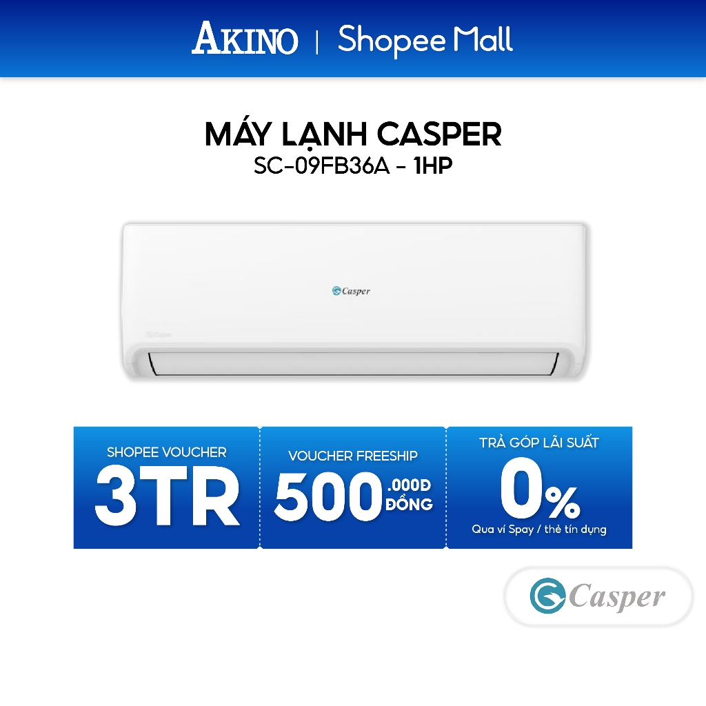 SC-09FB36A I Máy Lạnh Casper 9.000BTU/1.0HP/1Ngựa Model 2025 (KHÔNG INVERTER)