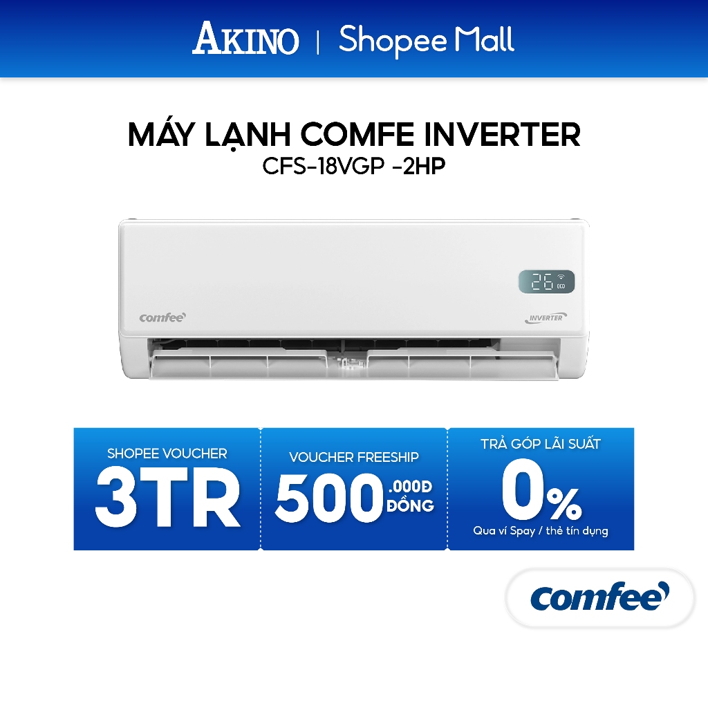 CFS-18VGX I CFS-18VGPF I CFS-18VGDF Máy Lạnh Comfee Inverter Tiết Kiệm Điện 18.000BTU/2.0HP/2Ngựa