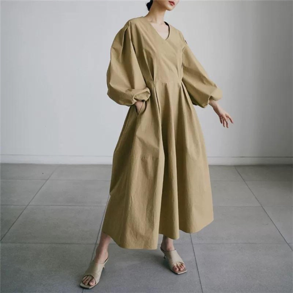 20DECEMBER - Váy thô cổ tim tay bồng