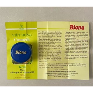 Kem nghệ Biona  mụn_thâm_mờ sẹo 3g combo 2 hu