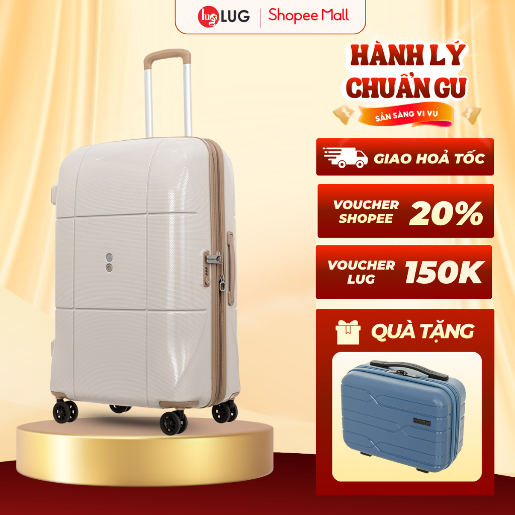 Vali Kéo LUG Echolac Size 20/24/28 PC080SN22 - Nhựa PC Chống Bể Vỡ, Ngăn Mở Rộng 25% Sức Chứa, Khóa 