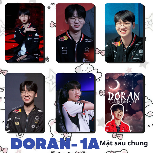 Card bo góc DORAN T1- Liên minh huyền thoại- 2025- Faker-Oner-Doran-Gumayusi- Keria