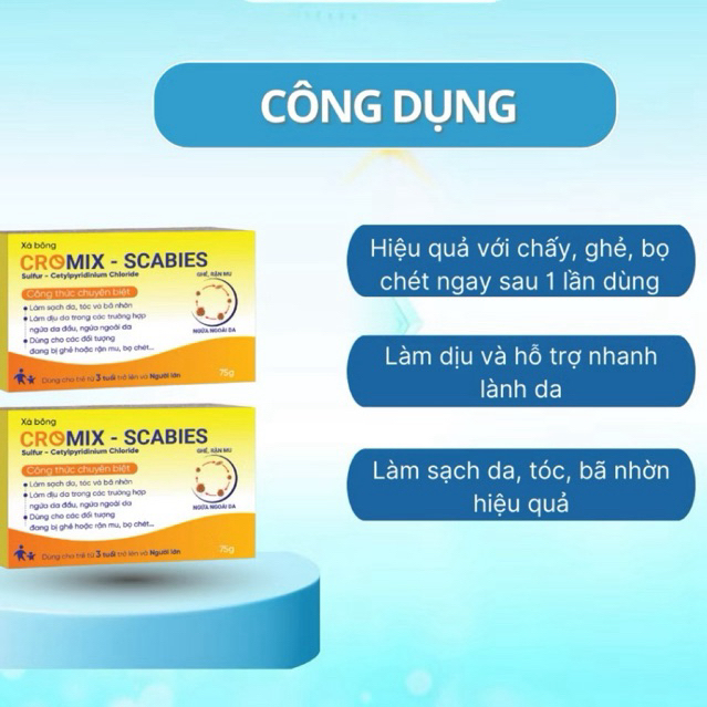 Xà bông tắm chấy ghẻ CROMIX