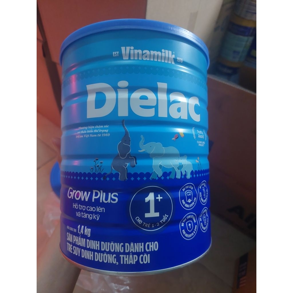 [ HCM ] Sữa bột Dielac Grow Plus Đỏ 1+, 2+ 1.400g HSD: 10.2026