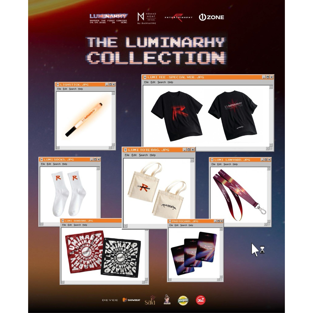 Merchandise Concert Rhyder |THE LUMINARHY COLLECTION | LUMINARHY CONCERT