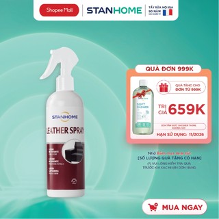 Bình xịt vệ sinh đồ da thật stanhome leather spray bảo về bề mặt nội thất ô tô, ghế da 350ml