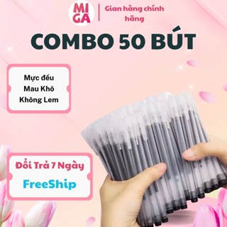 (Mua 50 Tặng 50 ) Combo 50 bút gel MIGA  Mực Gel  Khô Nhanh Ngòi 0.5mm, Mực Đều, Nét Chữ Đẹp Đủ Màu