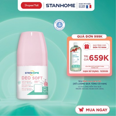 Lăn Khử Mùi ngăn tiết mồ hôi cho trẻ em và cho da nhạy cảm Deo Soft/Deo Fresh Stanhome 50ML