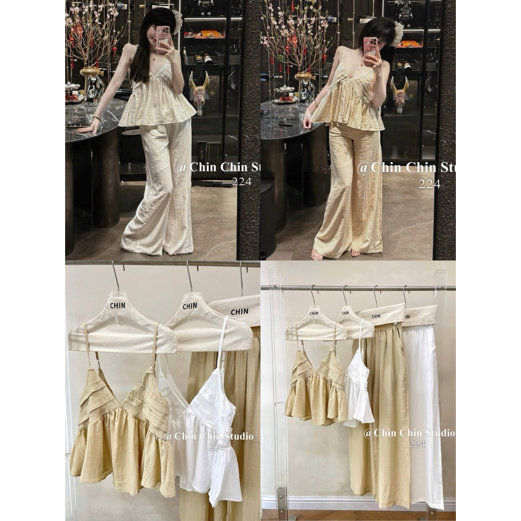 𝑪𝑯𝑰𝑵 𝑺𝑻𝑼𝑫𝑰𝑶 - Set peplum 2s + quần xuông