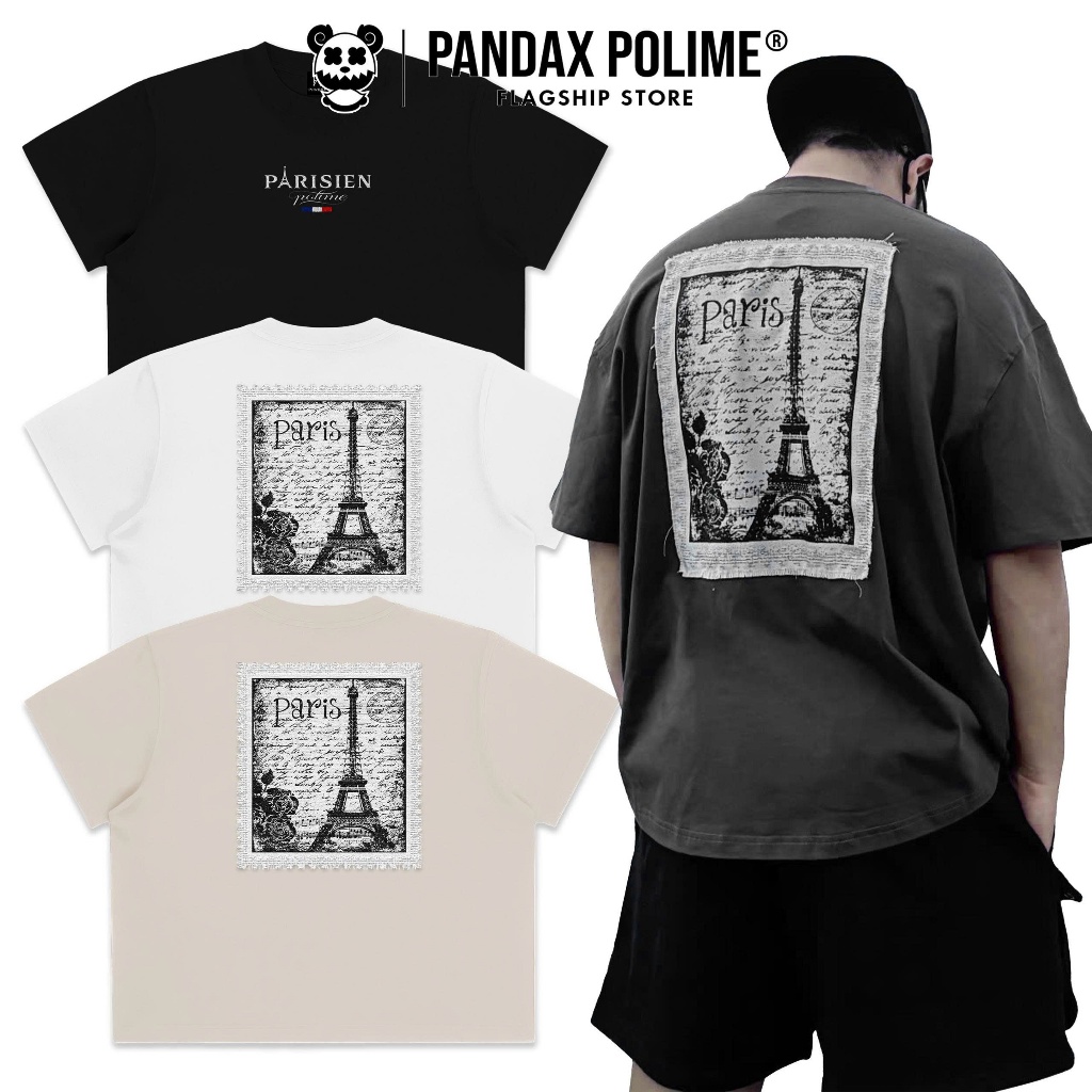 Áo thun big boxy 280gsm thêu vintage basic tee form rộng bigsize unisex ngắn tay lỡ pandax polime