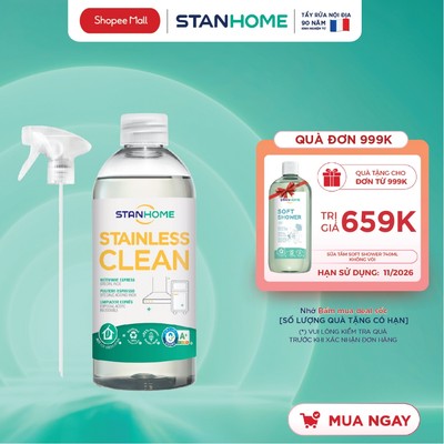 Xịt làm sạch bề mặt inox,,thép không gỉ Stanhome Stainless Clean 500ml