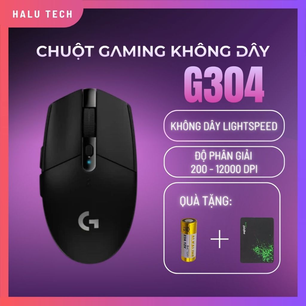 Chuột Gaming Không Dây, Chuột Bluetooth Logitech G304 Lightspeed Thích Hợp Cho Laptop Chơi Game Siêu