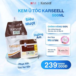 (CHÍNH HÃNG) Kem Hấp Tóc, Ủ Tóc Collagen Karseell Maca 500ML Phục Hồi Tóc Hư Tổn, Khô Xơ, Chẻ Ngọn, Siêu Thơm, Mềm Mượt