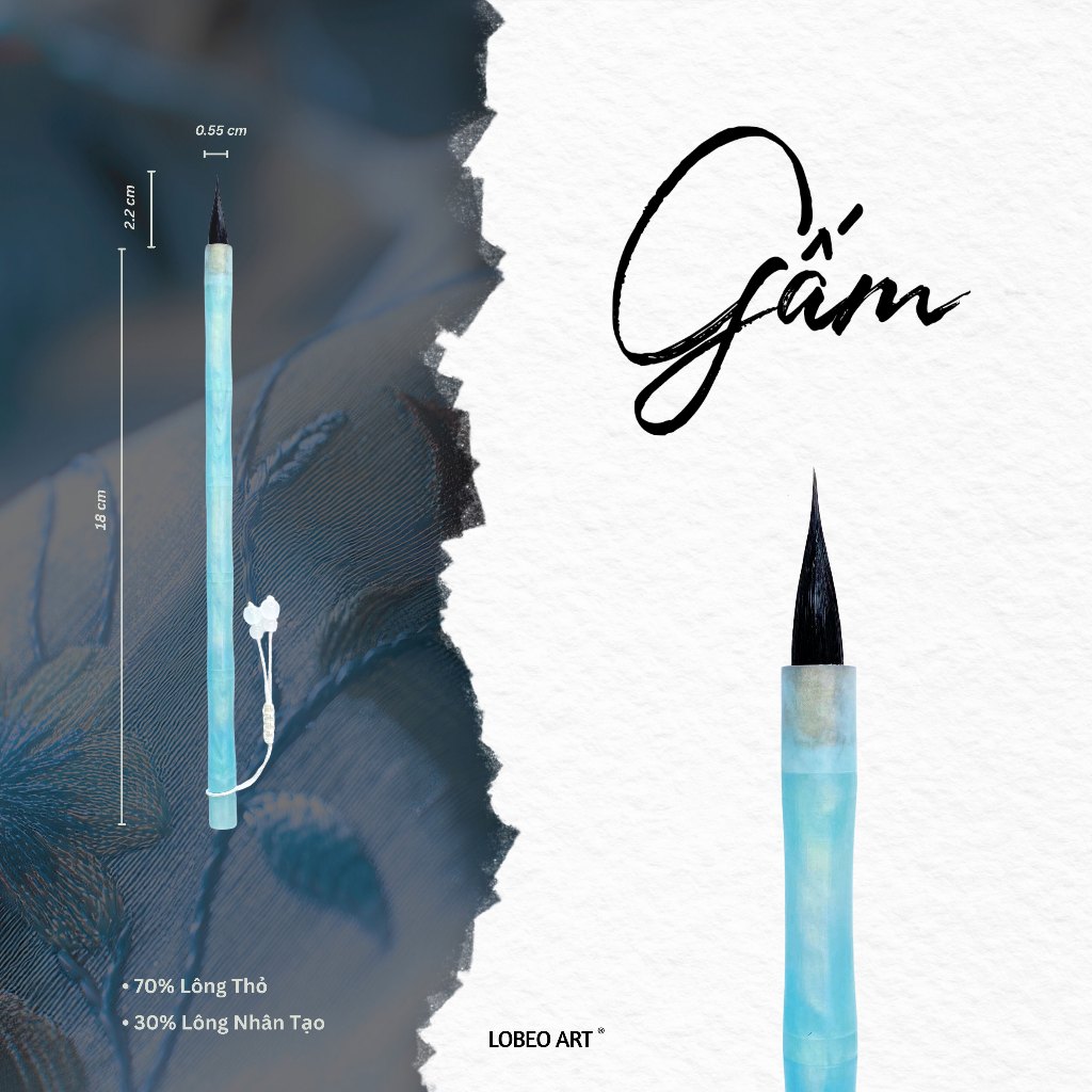 [LOBEO] Cọ vẽ Lobeo - Gấm (Bản thân dài)