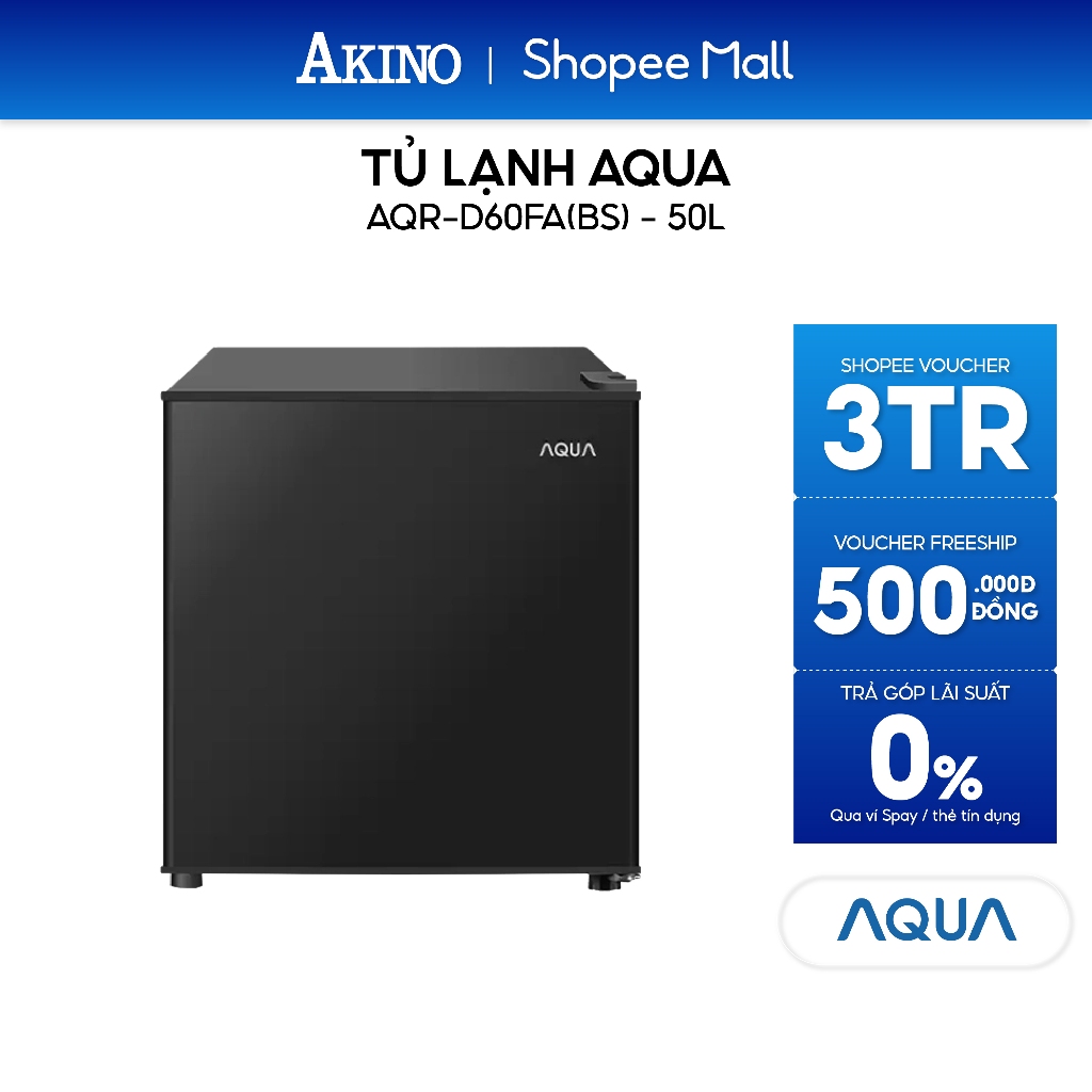 Tủ Lạnh Aqua 50 Lít AQR-D60FA(BS) - Hàng Chính Hãng