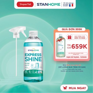Xịt tẩy cặn canxi nước cứng cho nhà tắm Stanhome Express Shine an toàn ko trầy xước 500ml