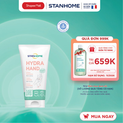 Kem dưỡng ẩm hàng ngày cho da tay, phù hợp với mọi loại da và da nhạy cảm Stanhome Hydra hand 50ml