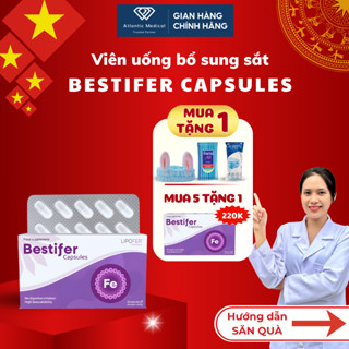 [Quà Xinh] Sắt Hữu Cơ Bestifer Capsules Dạng Viên Dễ Hấp Thu Tiện Dùng Cho Người Thiếu Máu Thiếu Sắt Hộp 30 Viên