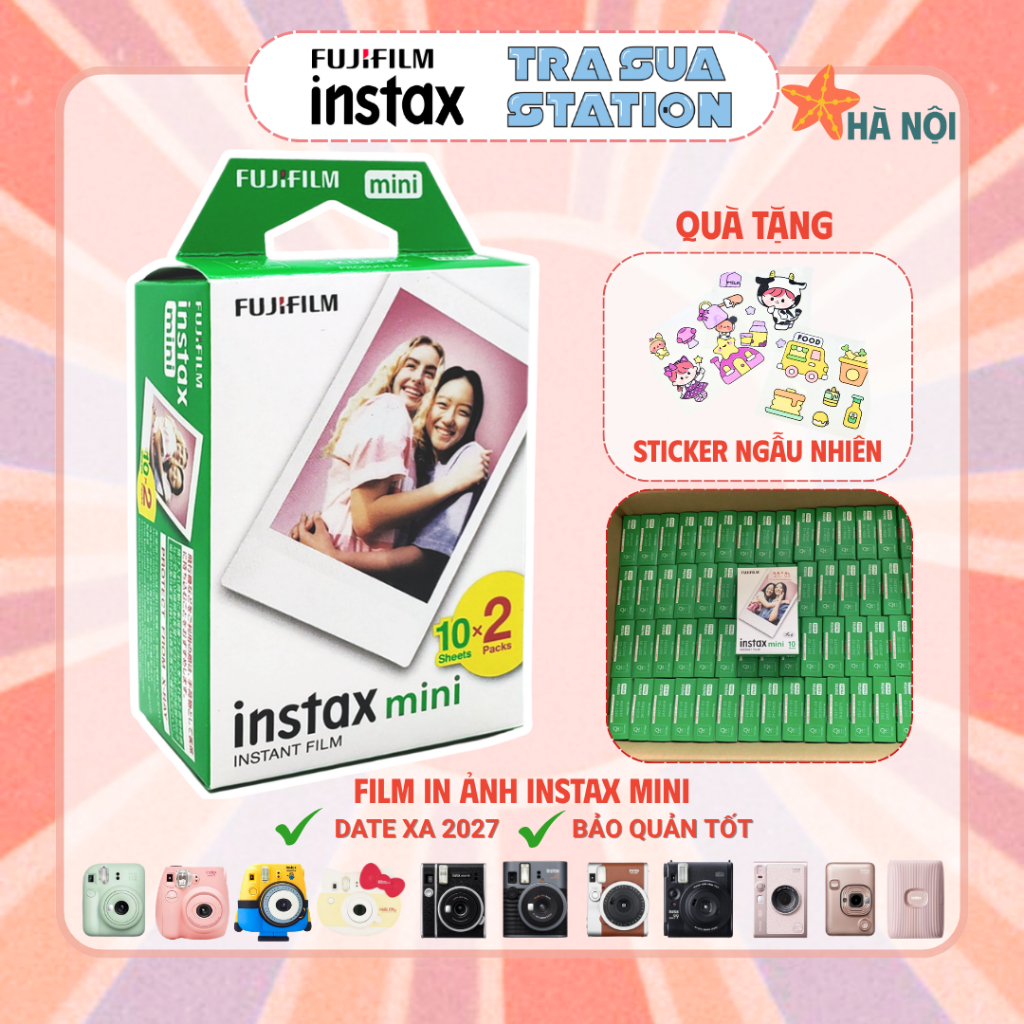 FILM INSTAX MINI date TẬN CHÂN TRỜI | phim viền cho Máy ảnh lấy ngay Instax Mini, EVO | Chính Hãng Fujifilm
