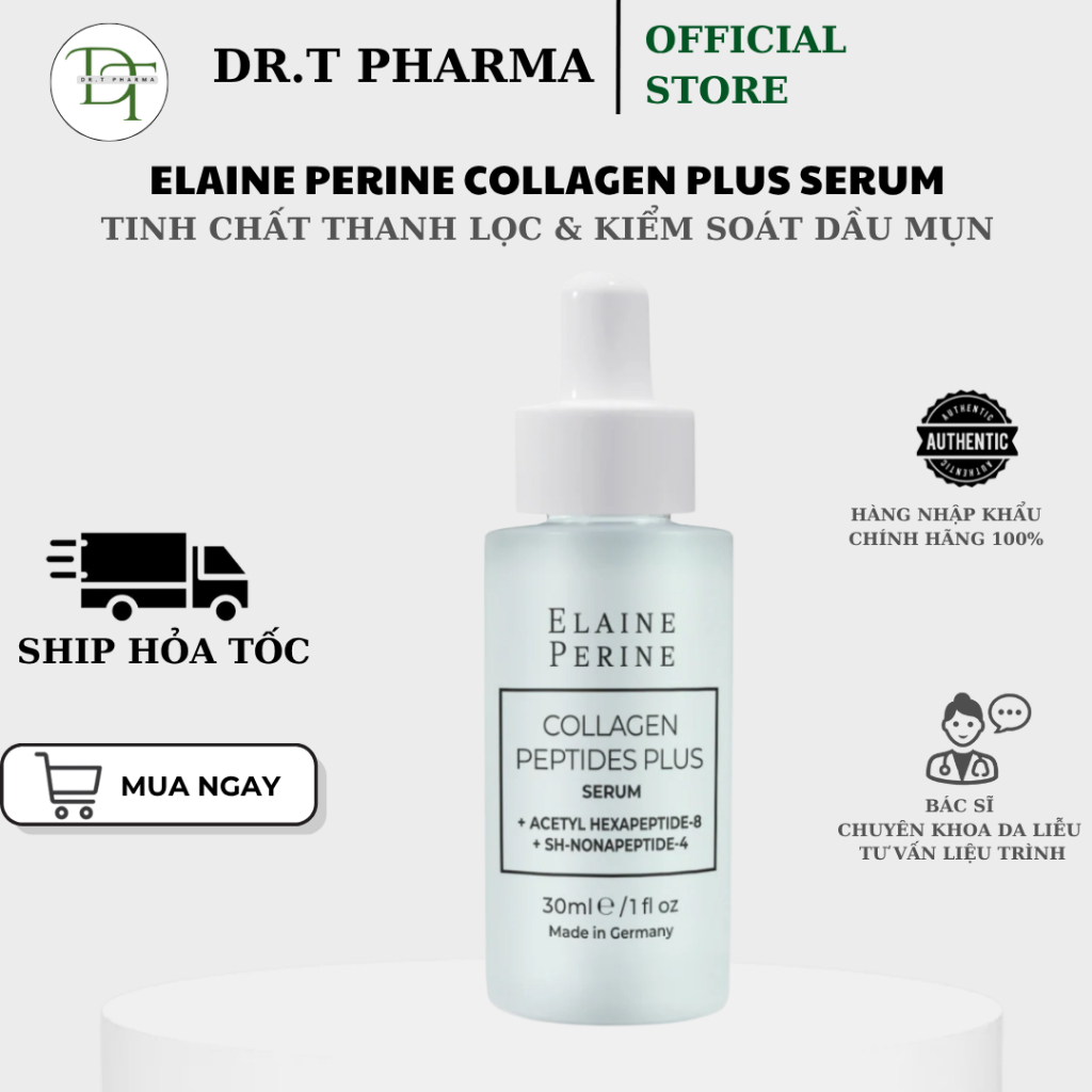 [HÀNG CÔNG TY] ELAINE PERINE COLLAGEN PLUS SERUM - Tinh Chất Bổ Sung Collagen & Peptide Săn Chắc Da
