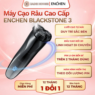 Máy cạo râu Enchen Blackstone 3 đầu cạo 3D ôm sát tự mài bén, chống nước IPX7