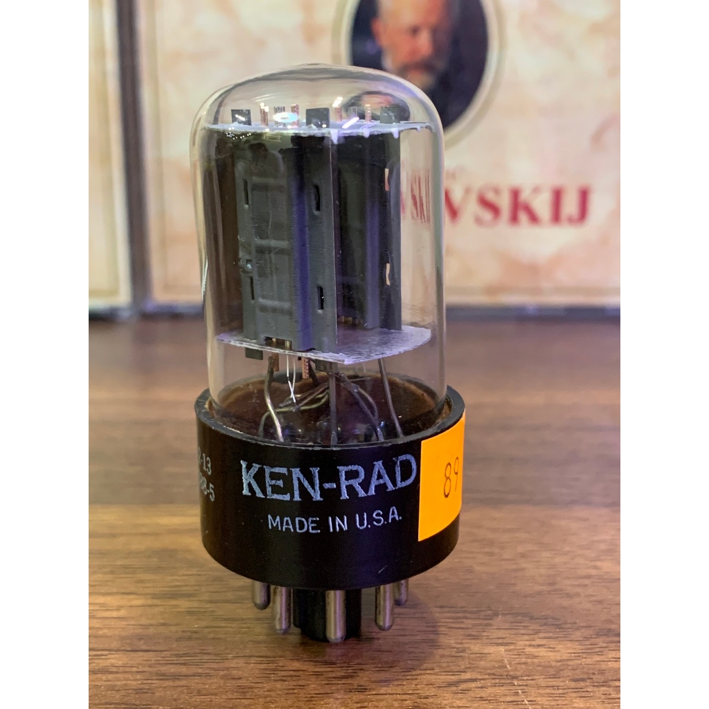 Bóng đèn điện tử, amply 6SN7/ 6H8C KEN RAD - Phiến đen - Made in USA - Test mạnh trên TV7