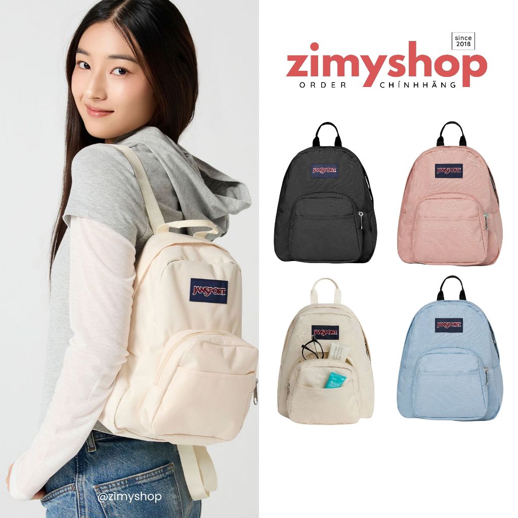 CHÍNH HÃNG BALO HALF PINE MINI BACKPACK SOFT TAN JANSPORT HÀN QUỐC