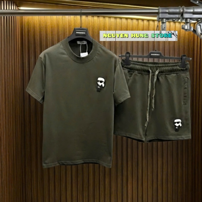 Bộ Hè Nam Fe&Di Xanh Rêu Green  Phố xịn Siêu nét Hàng Cao cấp Bản Mới Nhất ,Set Bộ Hè Nam chất Logo Thêu Top Trend 2026