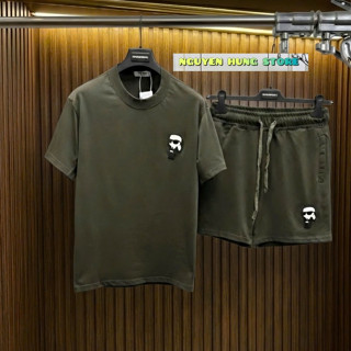 Bộ Hè Nam Fe&Di Xanh Rêu Green  Phố xịn Siêu nét Hàng Cao cấp Bản Mới Nhất ,Set Bộ Hè Nam chất Logo Thêu Top Trend 2026