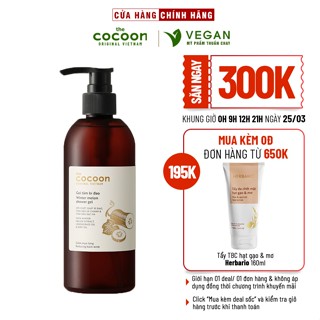 Gel tắm bí đao Cocoon 310ml (winter melon shower gel) - VEGAN - Mỹ phẩm thuần chay