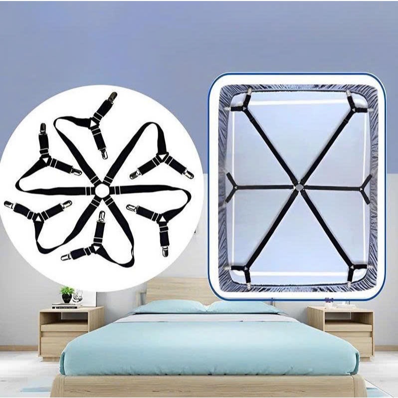Kẹp ga giường 6 đầu cố định ga giường thẳng thắn chống nhăn, kẹp cố định ga giường tiện lợi
