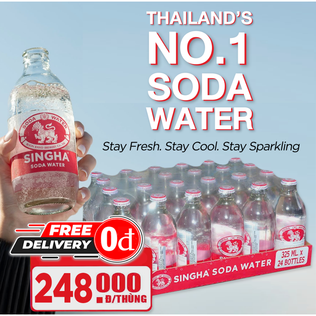 Nước soda SINGHA nhập khẩu (thùng 24 chai X 325 ml)