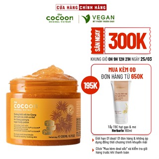 Đường thốt nốt An Giang làm sạch da chết cơ thể cocoon 200ml Hũ - VEGAN - Mỹ phẩm thuần chay