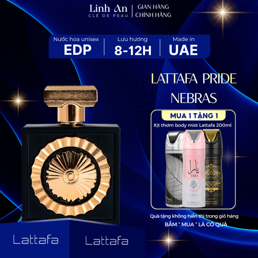 [Deal Mở Bán] Nước Hoa Unisex Lattafa Pride Nebras EDP 100ml