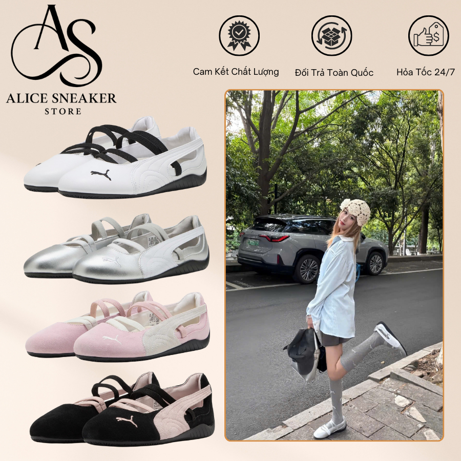 GIÀY PM BALLET ĐỦ MÀU THỜI TRANG NỮ Y2K. Giày Puma Búp Bê Đủ Các Màu Mới Nhất Full Box.