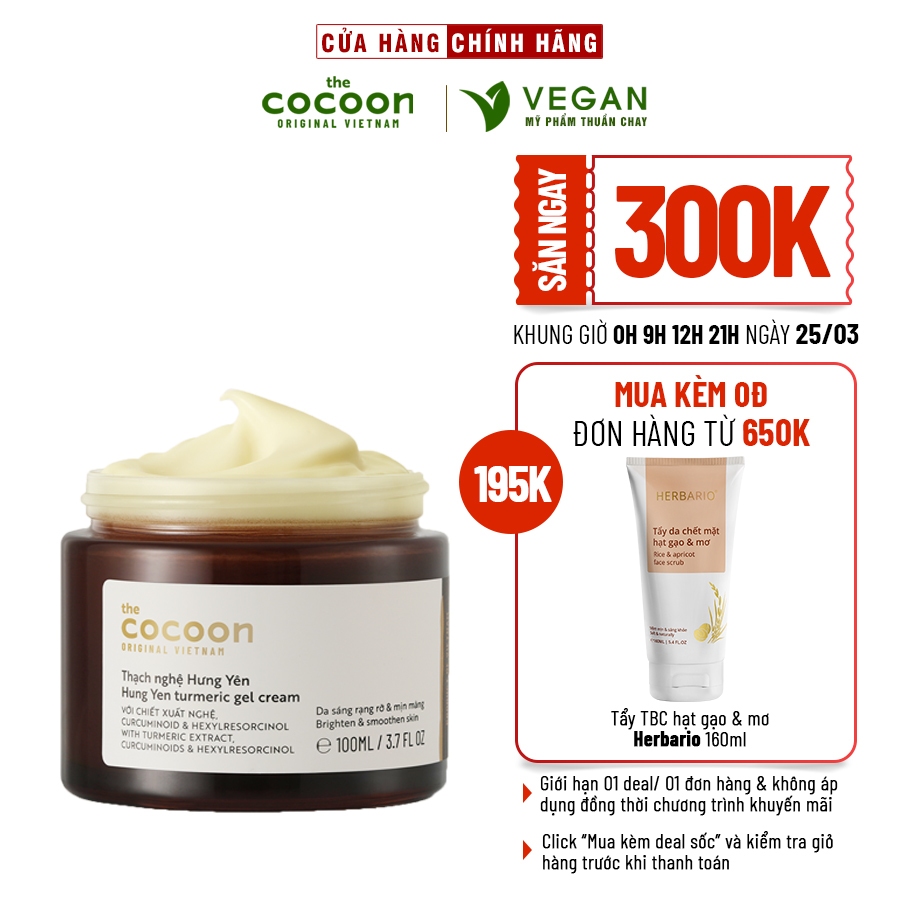 Thạch Nghệ Hưng Yên giúp làm sáng da và mờ thâm Cocoon 100ml