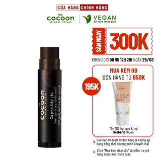 Cà phê đắk lắk làm sạch da chết môi cocoon 5g - tẩy da chết môi