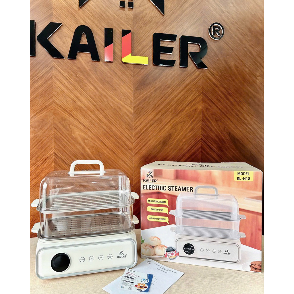 Nồi hấp KAILER 2 tầng-KL-H18-1200w