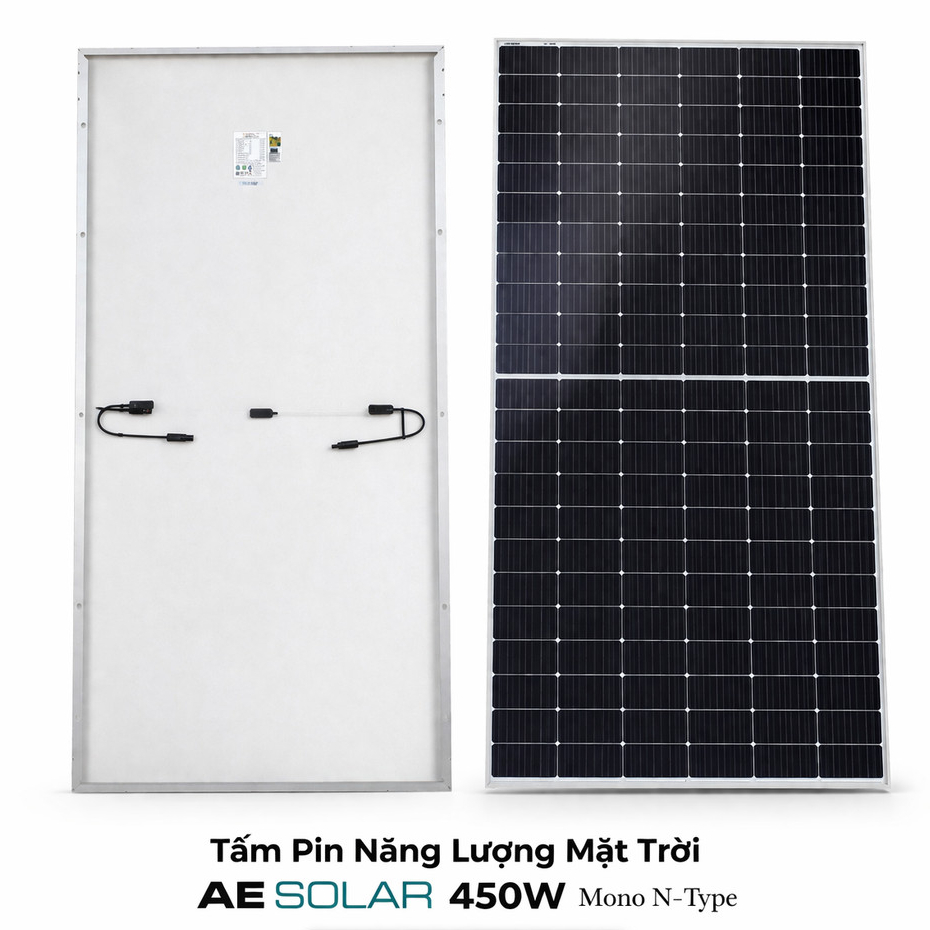 Pin Năng Lượng AE Solar 450W N-Type AE450MC-144 – Công Suất 450W, Hiệu Suất Cao – Hàng Loại A Chính 