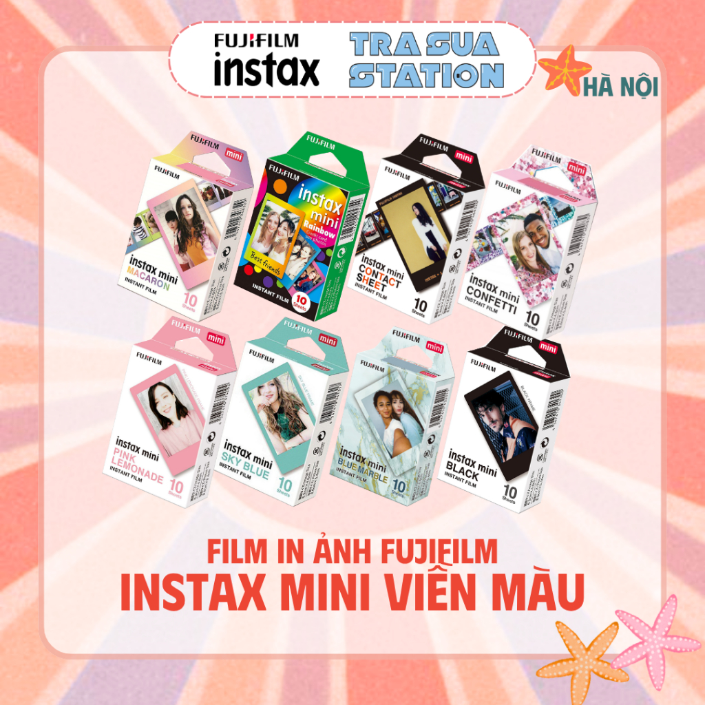 Film instax mini Fujifilm - Viền hình các loại (chính hãng) - Hạn dùng xa