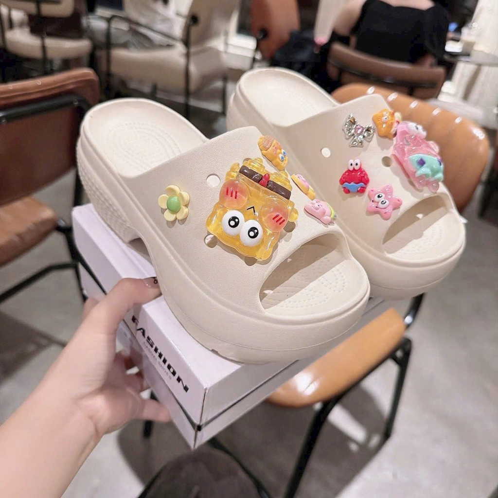 Dép Bánh Mì Đế Mới 7p Quai Ngang Kèm Ticker Xinh