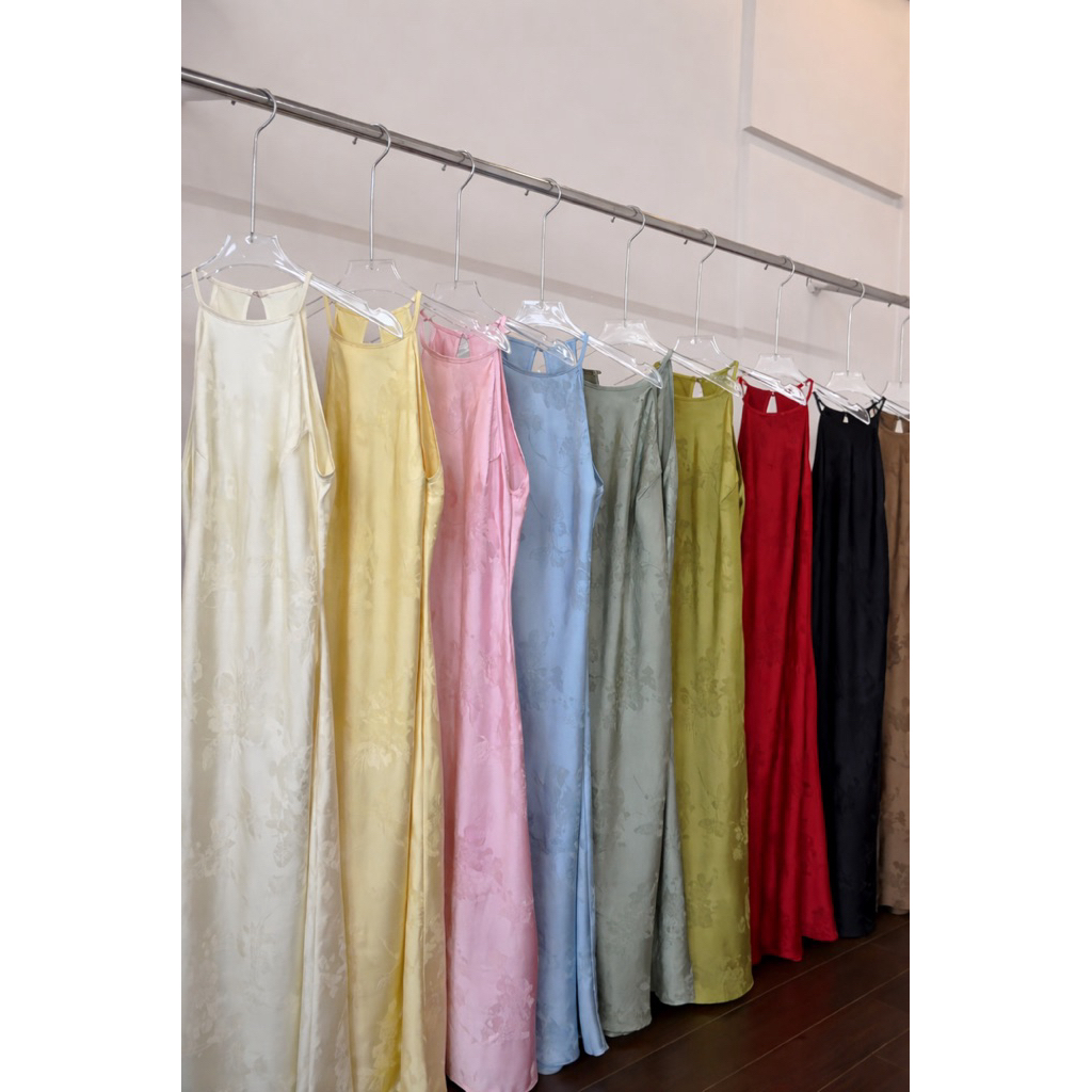 LYC FASHION - THIÊN ĐIỆP đầm lụa yếm gấm | BigBuy360 - bigbuy360.vn