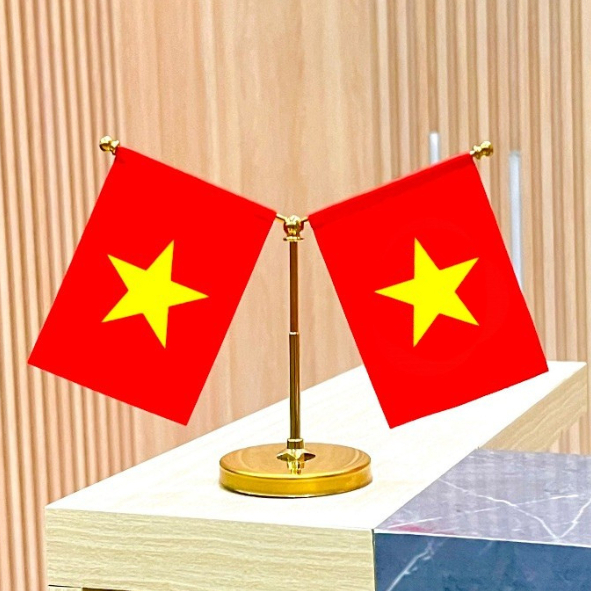 Cờ Sao Vàng Để Bàn, cờ sao đảng để bàn, Cờ Chữ Y mạ Vàng cờ Việt Nam-Đảng để taplo xe