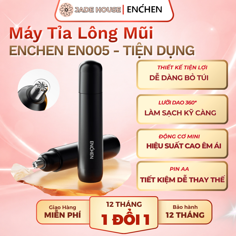 Máy tỉa lông mũi cao cấp Enchen EN005 nhỏ gọn tốc độ cao 7000 vòng cắt nhanh không pin lâu