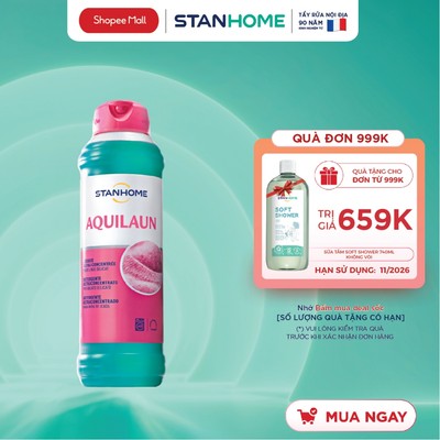 Nước giặt đậm đặc cho đồ len, lụa trắng và sáng màu Stanhome aquilaun super concentre 1000ml